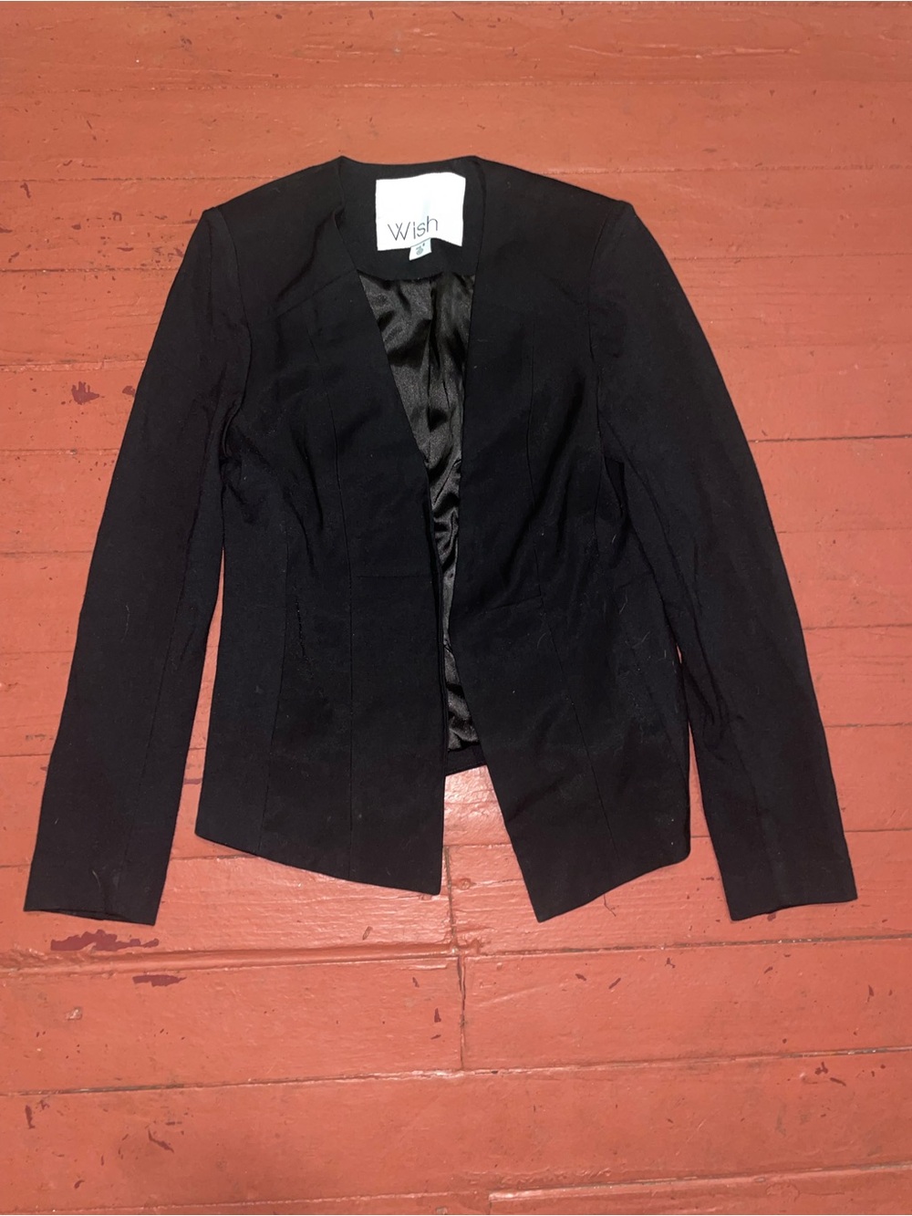 Wish Black Women's Open Front Blazer